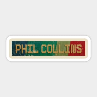 Phil Collins  - RETRO COLOR - VINTAGE Sticker